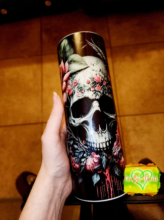 Rose Skull Tumbler